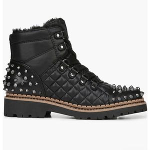 Sam Edelman Bren Lace Up Studded Combat Boots 9.5